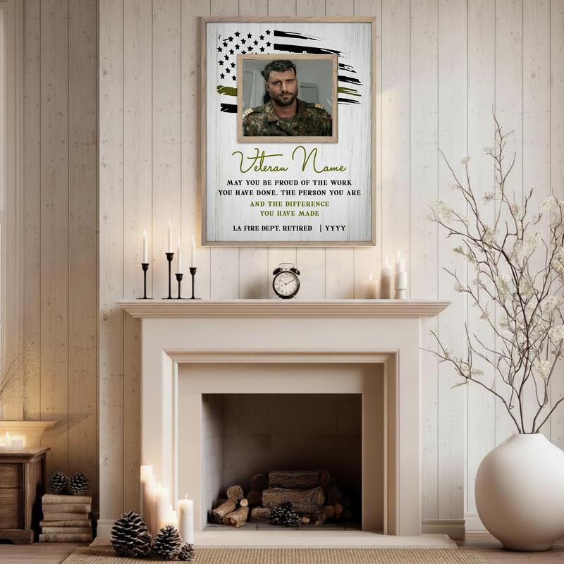 Army Veterans & Retired Men Gift - Military Retirement Canvas