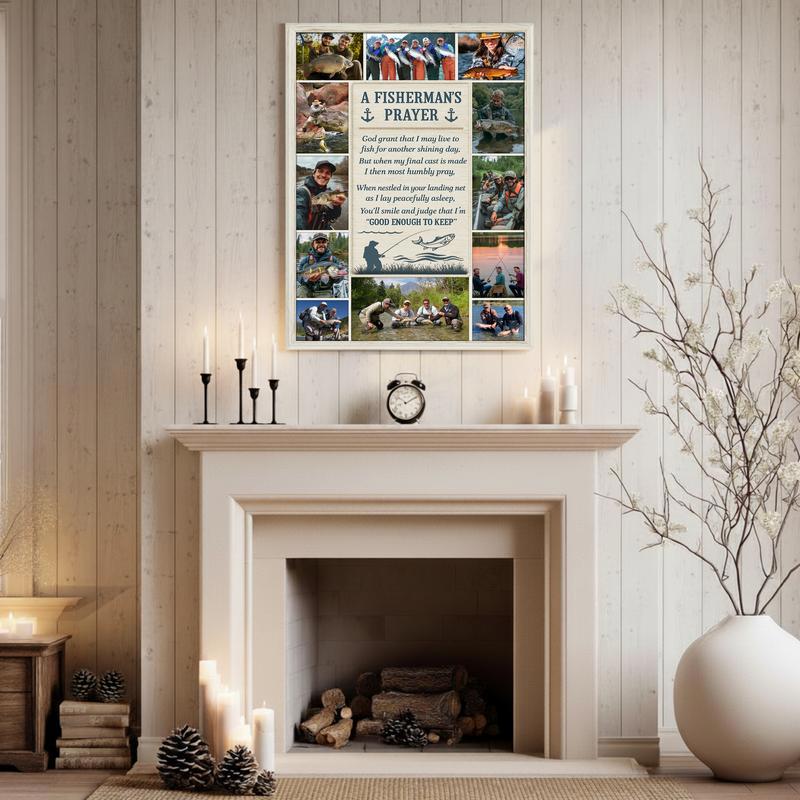 Capture Every Catch - Personalized Fishing Prayer Photo Art Canvas