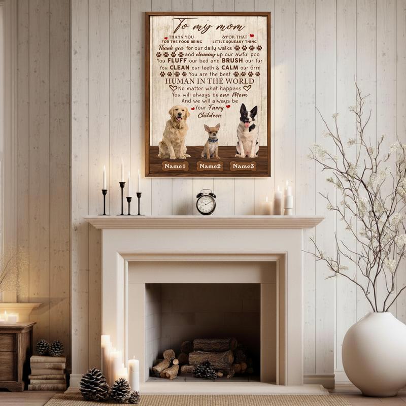 Custom Dog Mom Photo Canvas - Unique Mother's Day Gift
