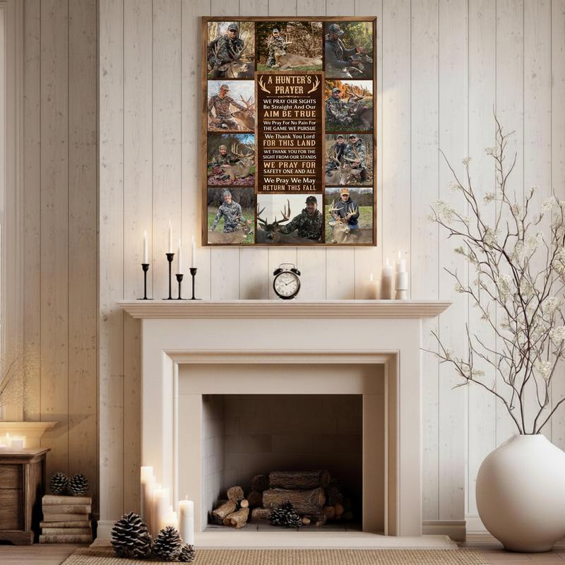 Custom Hunter’s Prayer Canvas - Photo Collage Art For Outdoorsmen