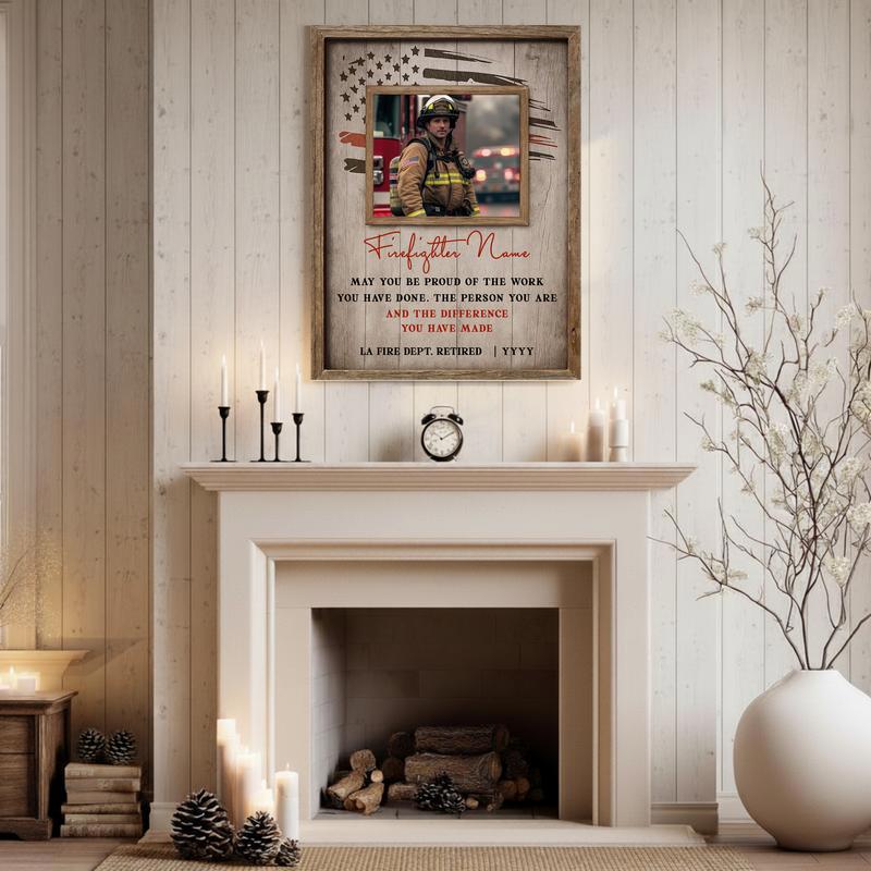 Retired Firemen & Chiefs Gift - Firefighter Retirement Canvas