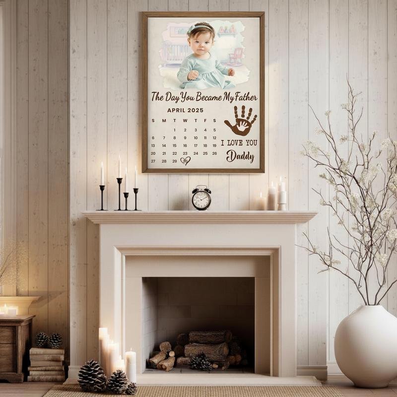 The Day You Became Daddy Personalized Canvas - First Father's Day