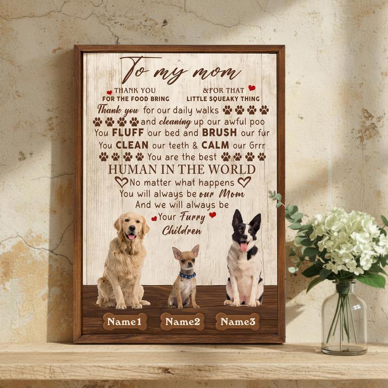 Custom Dog Mom Photo Canvas - Unique Mother's Day Gift