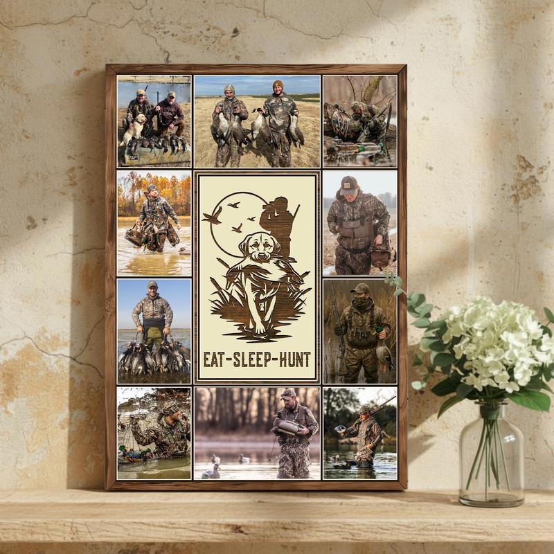 Custom Duck Hunter Photo Canvas - Rustic Outdoorsman Keepsake