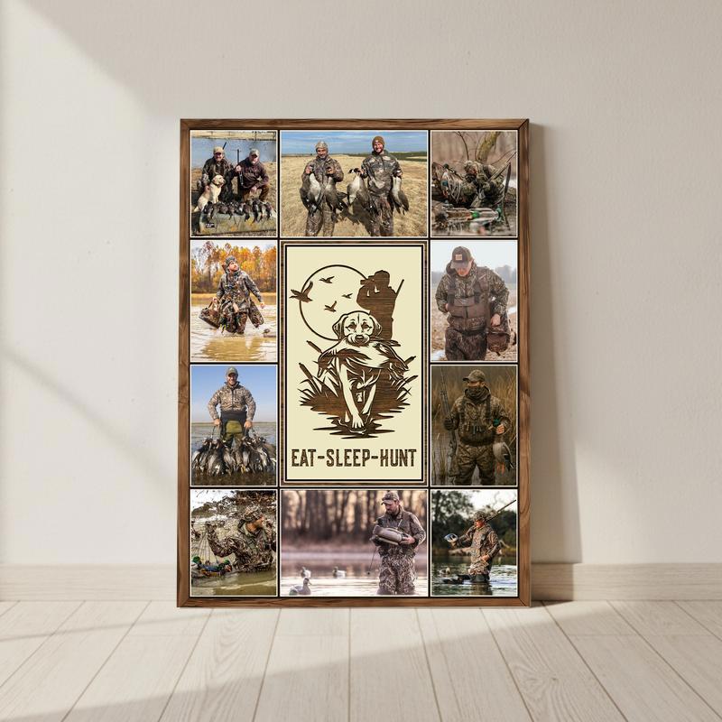 Custom Duck Hunter Photo Canvas - Rustic Outdoorsman Keepsake - Personalize Wall Art