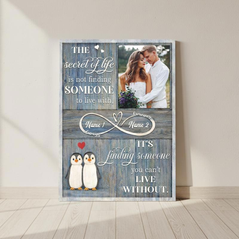 Sentimental Valentines Gift - Custom Couple Photo Canvas - Personalize Wall Art
