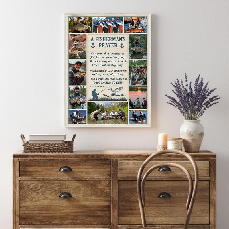 Capture Every Catch - Personalized Fishing Prayer Photo Art Canvas