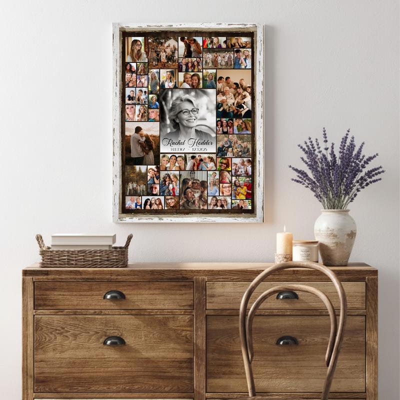 Celebration Of Life - Custom Mom Memorial Photo Collage Canvas