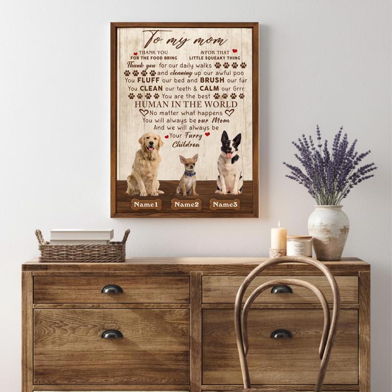 Custom Dog Mom Photo Canvas - Unique Mother's Day Gift