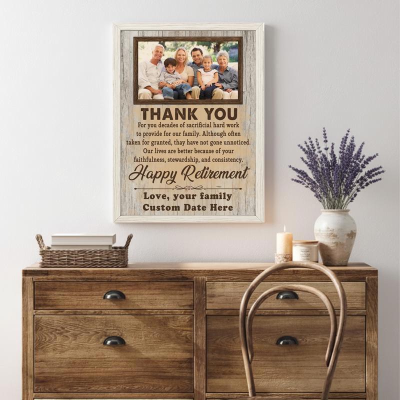 Rustic Farmhouse Canvas - Dad's Personalized Retirement Keepsake