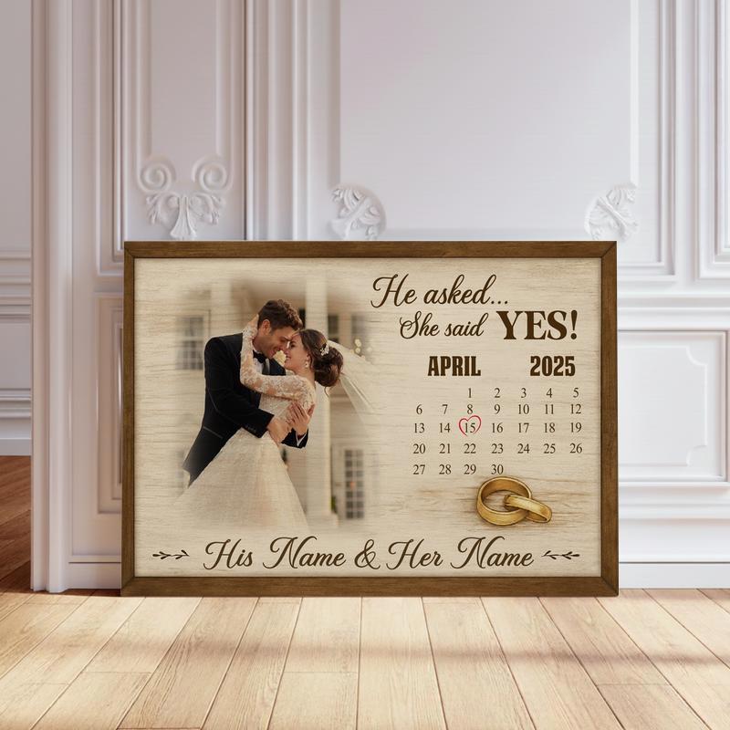 Forever Starts Now Personalized Proposal Calendar Gift Canvas - Personalize Wall Art
