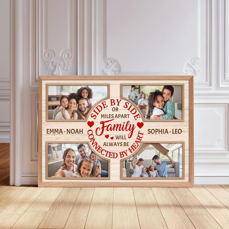 Keep Loved Ones Close - Personalized Christmas Photo Gift Canvas - Personalize Wall Art