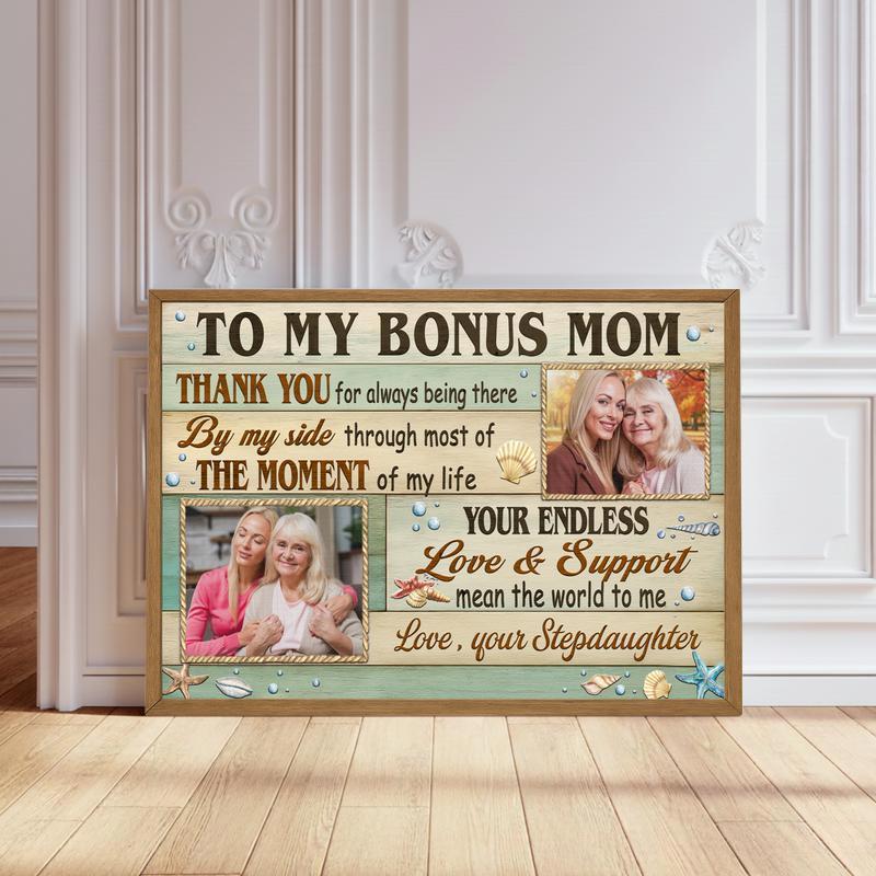 Mother's Day Bonus Mom Gift - Personalized Rustic Farmhouse Canvas - Personalize Wall Art