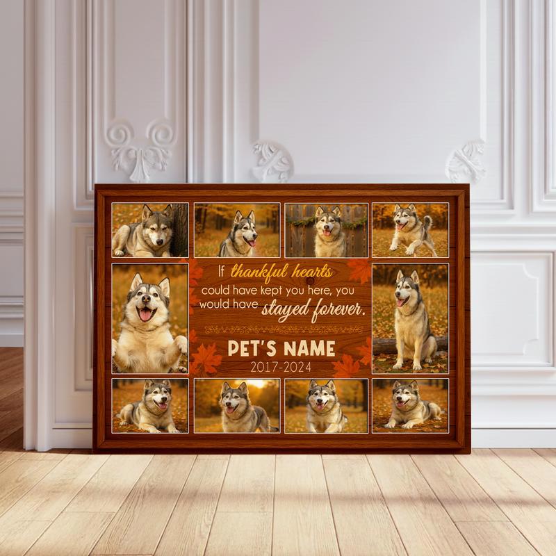 Our Love Saved You - Personalized Dog Loss Farmhouse Canvas - Personalize Wall Art