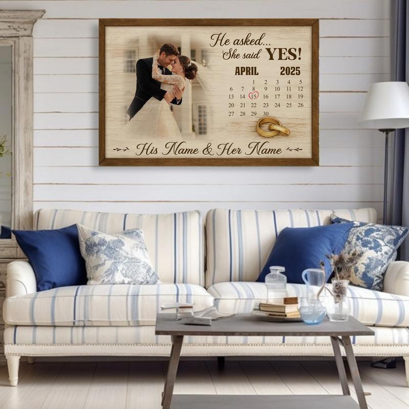 Forever Starts Now Personalized Proposal Calendar Gift Canvas