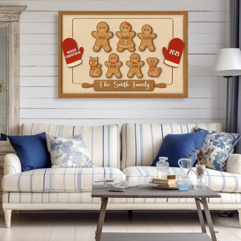 Grandma’s Perfect Batch Canvas - Custom Xmas Gingerbread Family