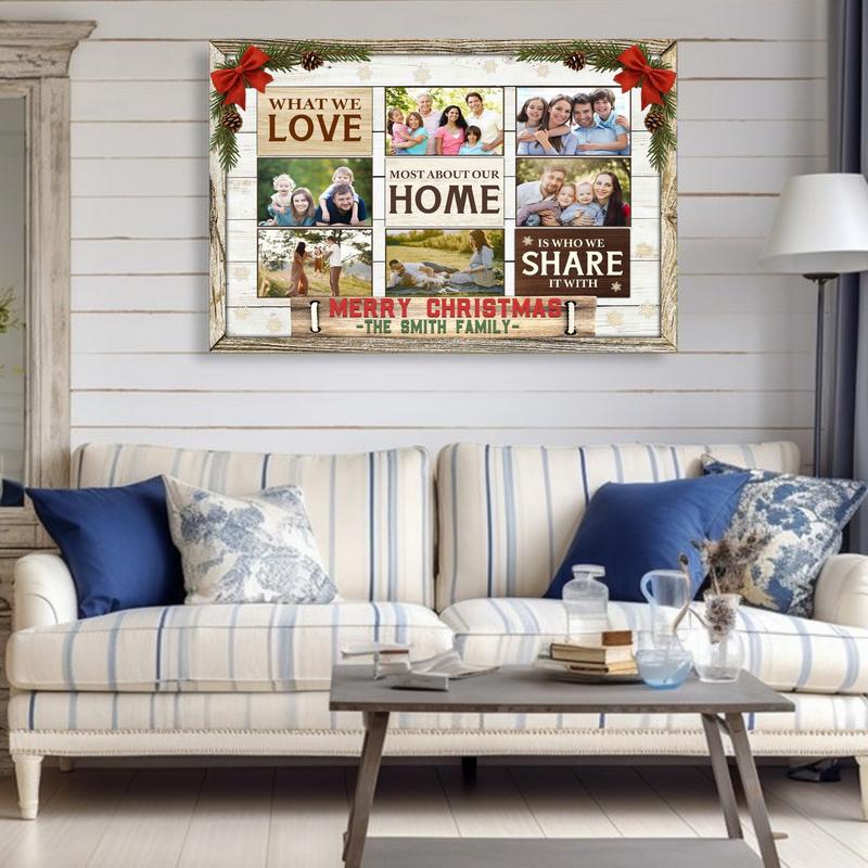 Heartfelt Christmas Gift - Custom Family Memories Photo Canvas