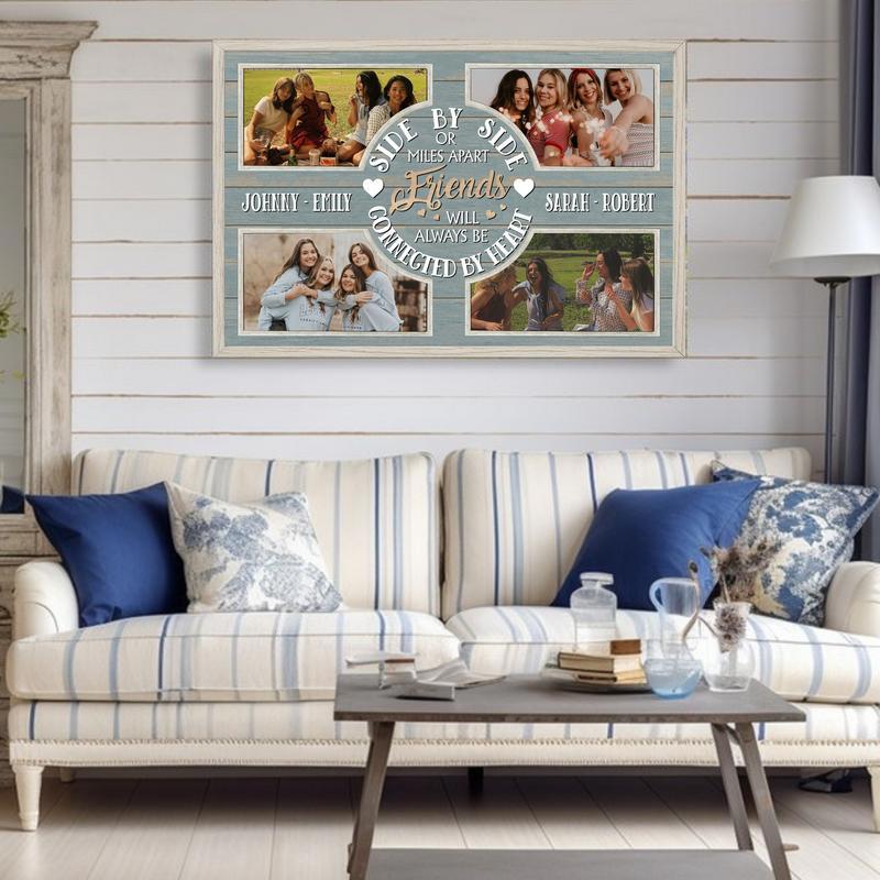 Heartfelt Gift For Bestie - Custom Best Friend Photo Canvas