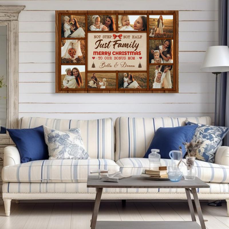 Mother’s Day Gift For Bonus Mom - Custom Photo Collage Canvas