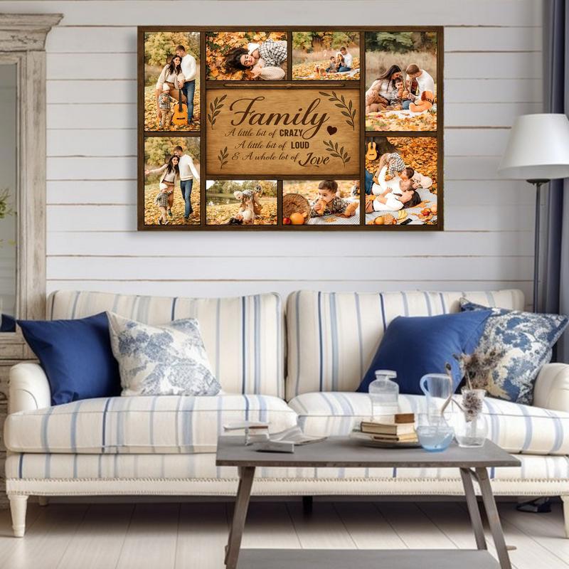 Our Story Home - Personalized Rustic Quote Photo Collage Canvas
