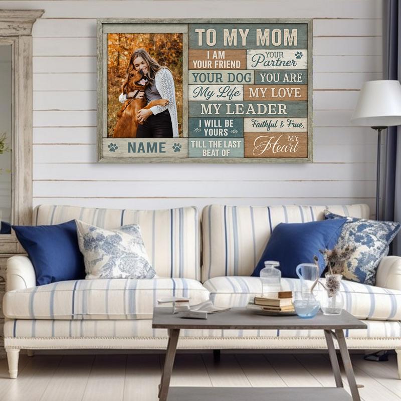 Personalized Pet Portrait - Unique Dog Mom Mother's Day Canvas