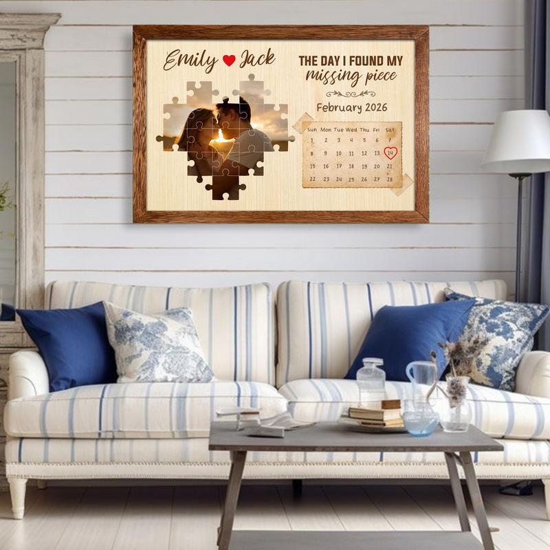 The Day I Found My Missing Piece - Personalized Puzzle Canvas