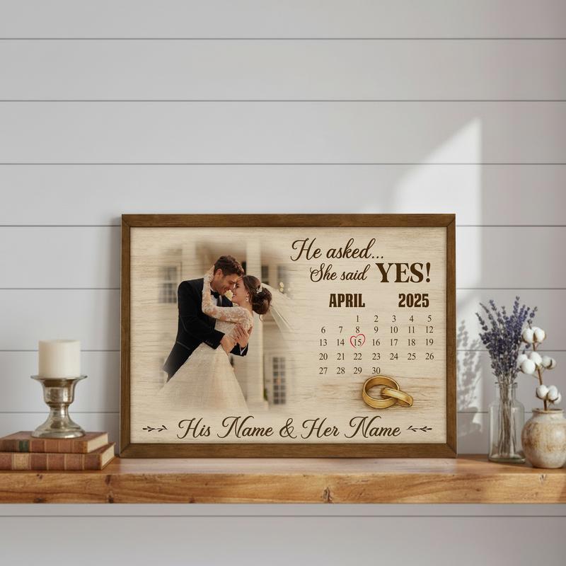 Forever Starts Now Personalized Proposal Calendar Gift Canvas