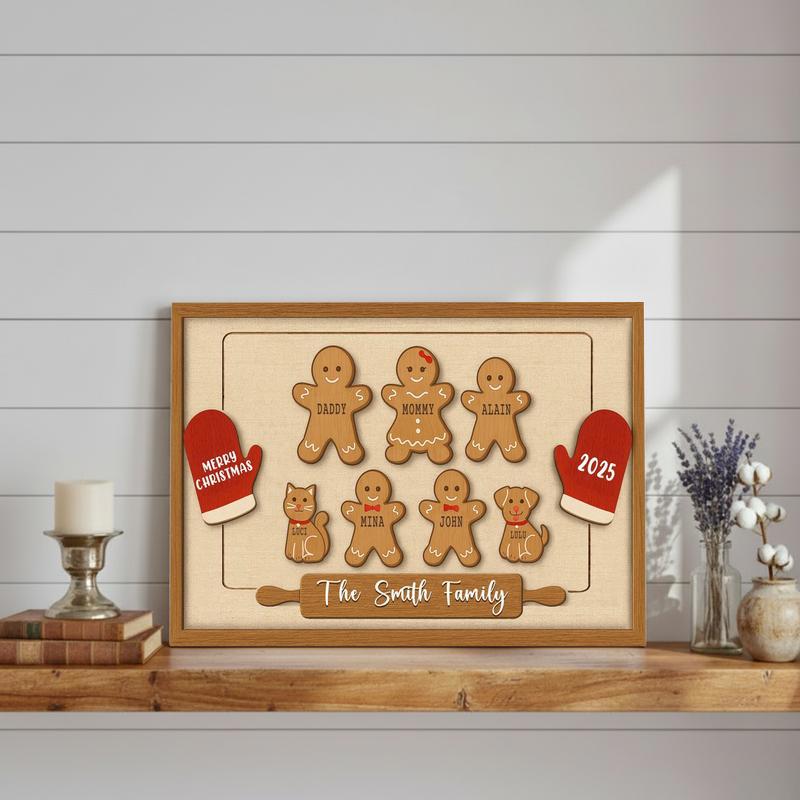 Grandma’s Perfect Batch Canvas - Custom Xmas Gingerbread Family