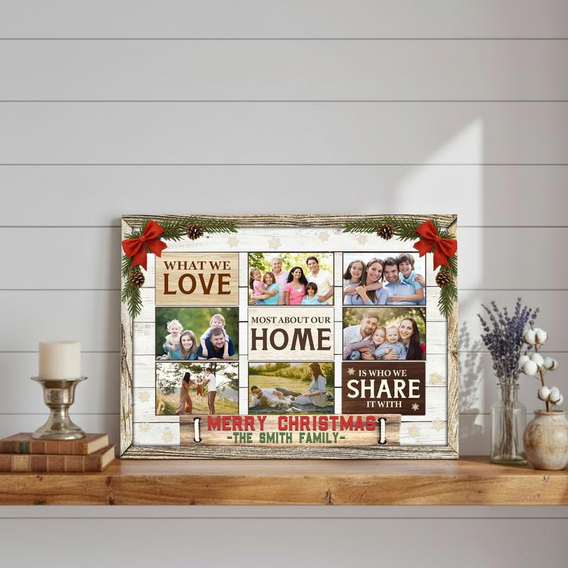 Heartfelt Christmas Gift - Custom Family Memories Photo Canvas