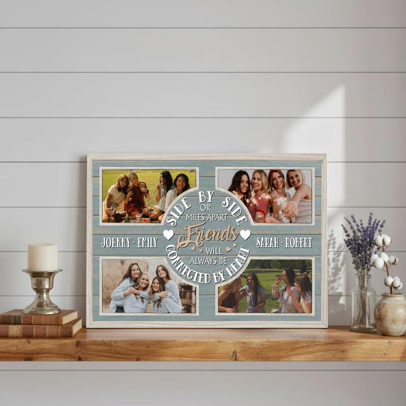 Heartfelt Gift For Bestie - Custom Best Friend Photo Canvas