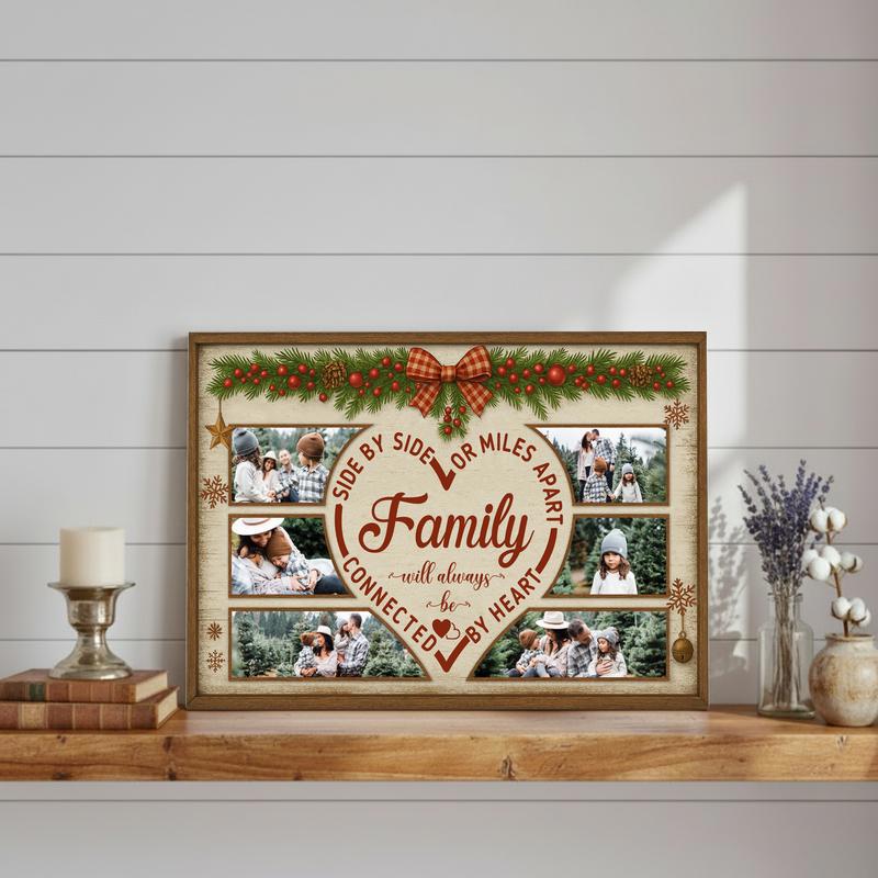 Long Distance Holiday Keepsake - Custom Family Christmas Canvas