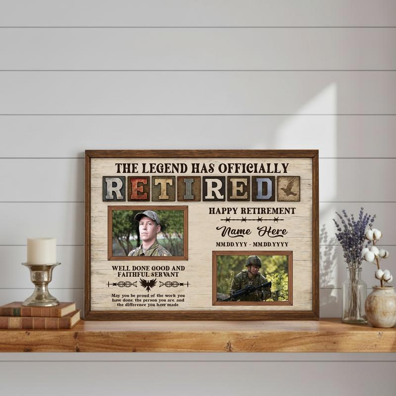 Meaningful Gift For Veterans - Custom Military Retirement Canvas