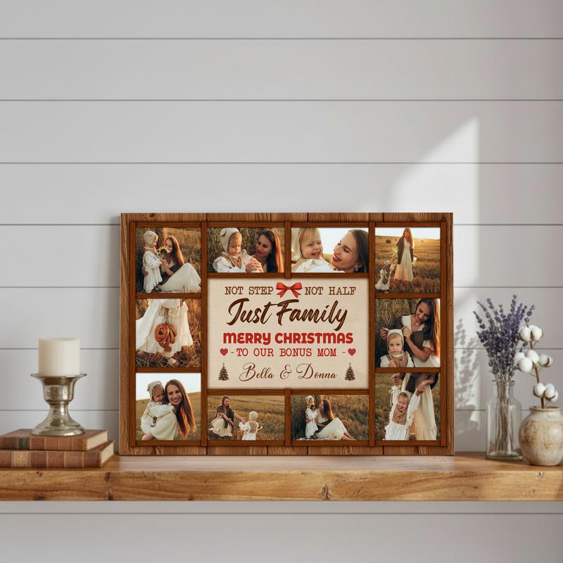 Mother’s Day Gift For Bonus Mom - Custom Photo Collage Canvas