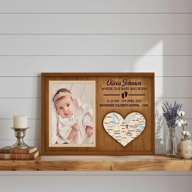 Newborn Star Map Canvas - Personalized Birth Location Keepsake