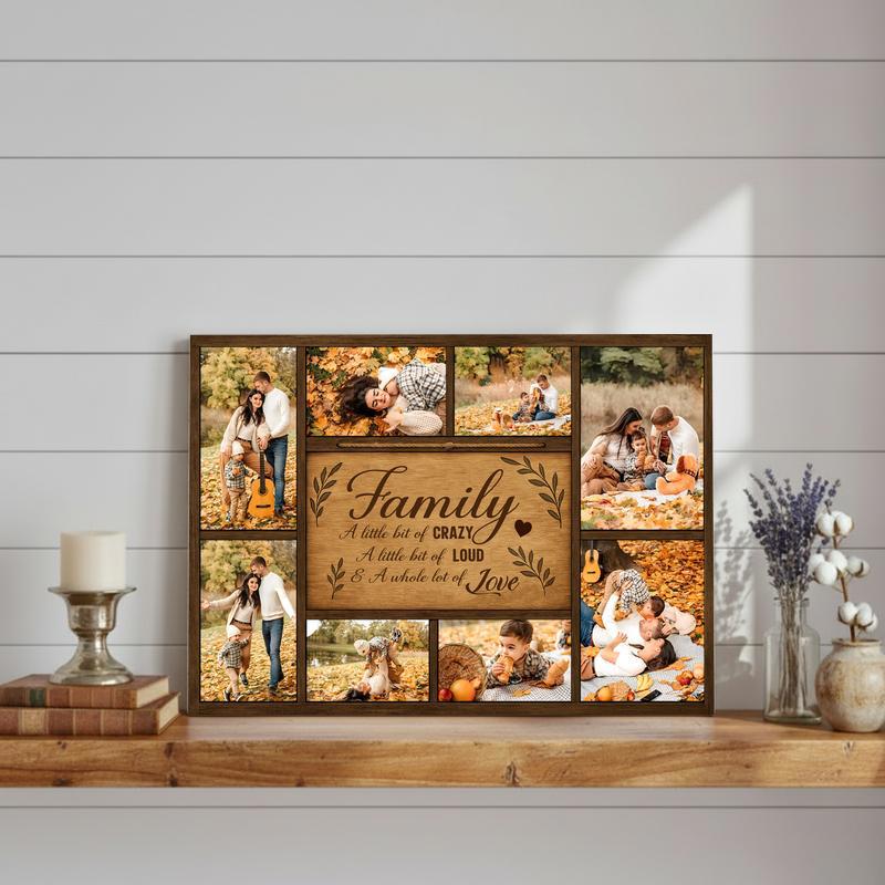 Our Story Home - Personalized Rustic Quote Photo Collage Canvas
