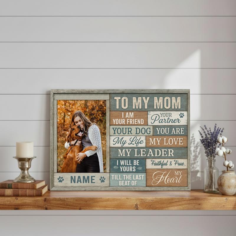 Personalized Pet Portrait - Unique Dog Mom Mother's Day Canvas