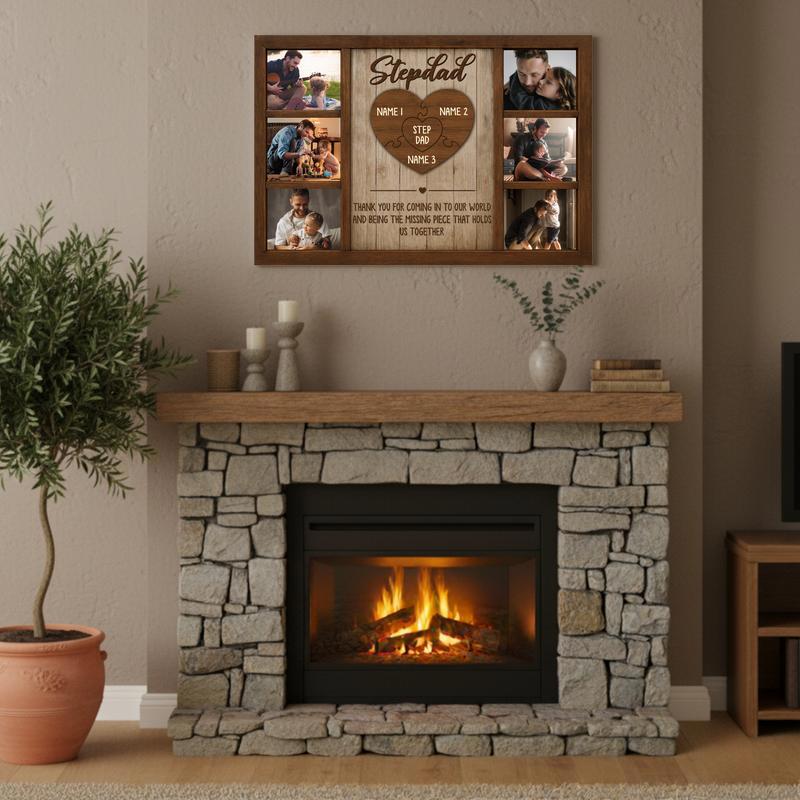 Bonus Dad Love - Personalized Kids Name Puzzle Canvas