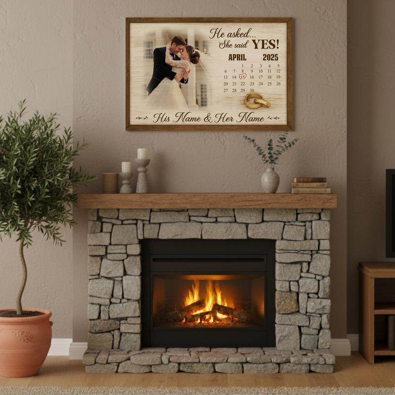Forever Starts Now Personalized Proposal Calendar Gift Canvas