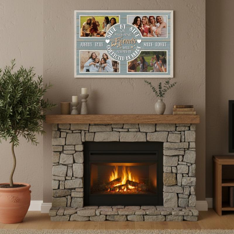 Heartfelt Gift For Bestie - Custom Best Friend Photo Canvas