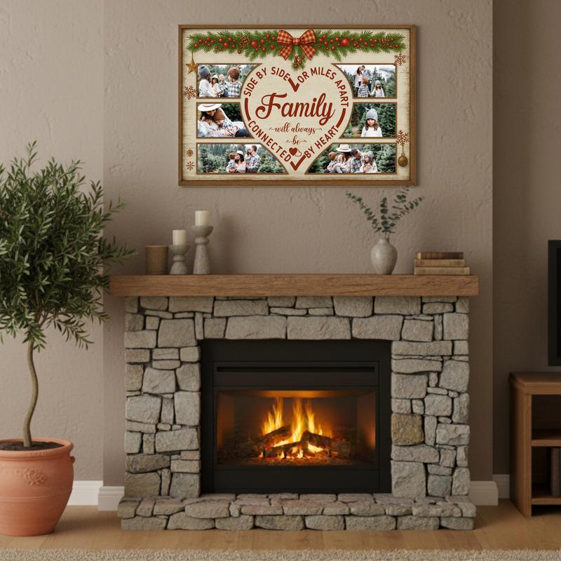 Long Distance Holiday Keepsake - Custom Family Christmas Canvas