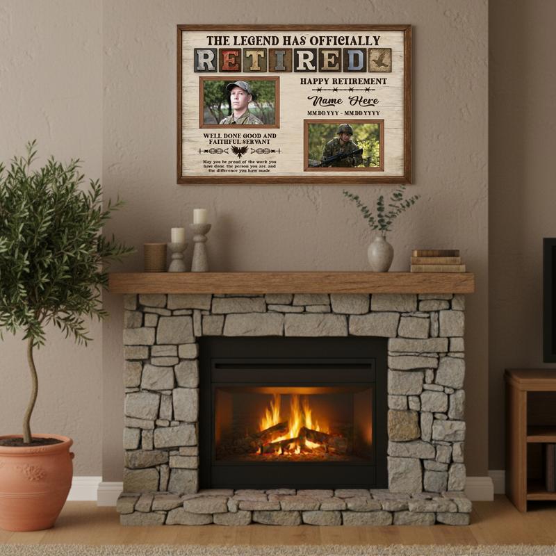 Meaningful Gift For Veterans - Custom Military Retirement Canvas