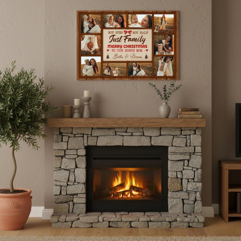Mother’s Day Gift For Bonus Mom - Custom Photo Collage Canvas