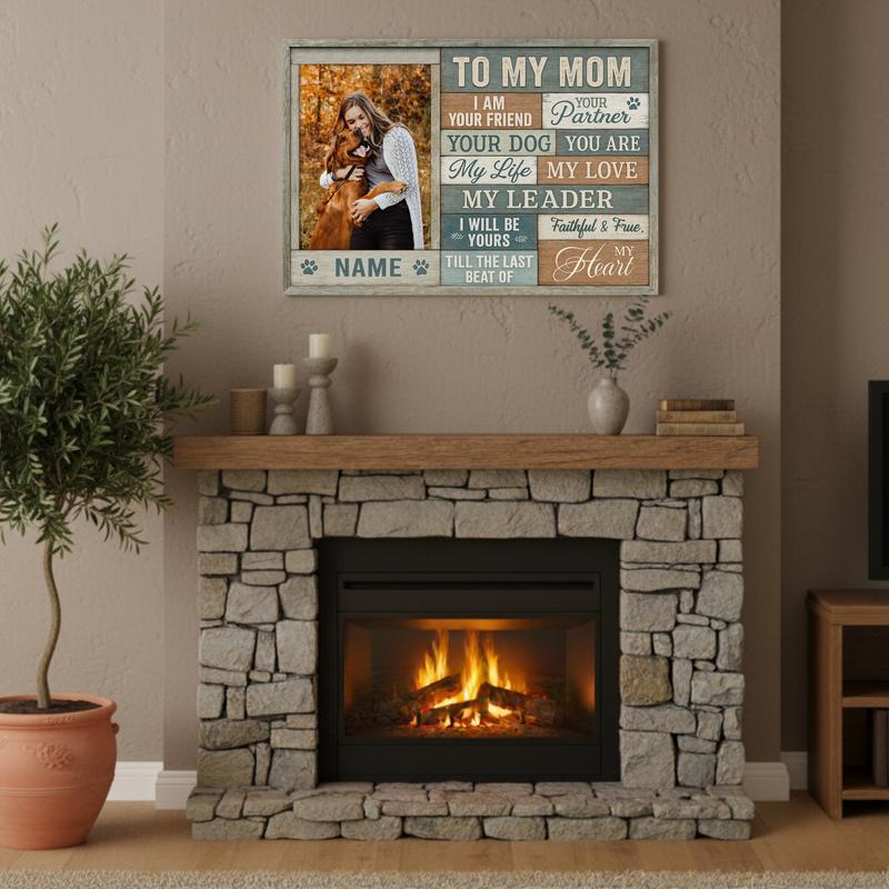 Personalized Pet Portrait - Unique Dog Mom Mother's Day Canvas