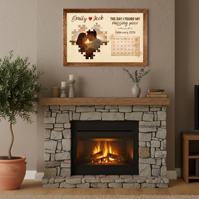 The Day I Found My Missing Piece - Personalized Puzzle Canvas