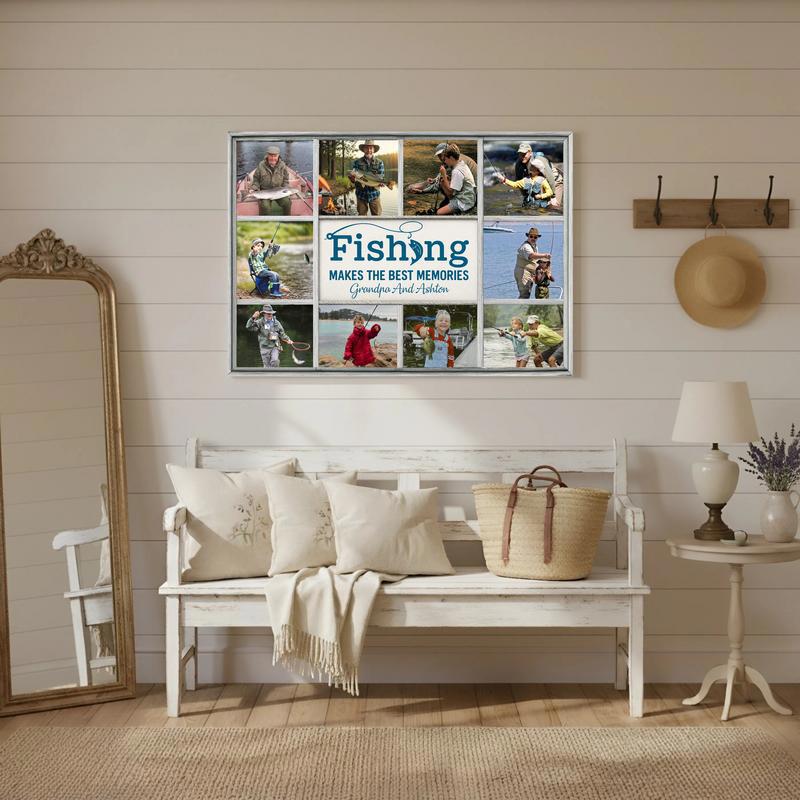 Custom Fishing Makes The Best Memories Photo For Dad Canvas
