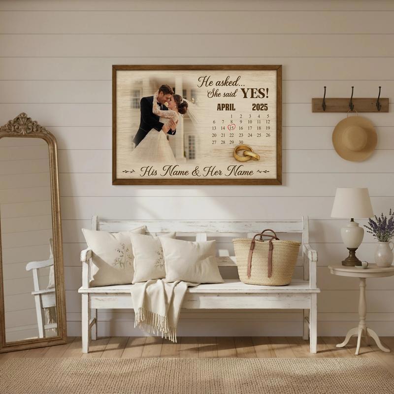 Forever Starts Now Personalized Proposal Calendar Gift Canvas
