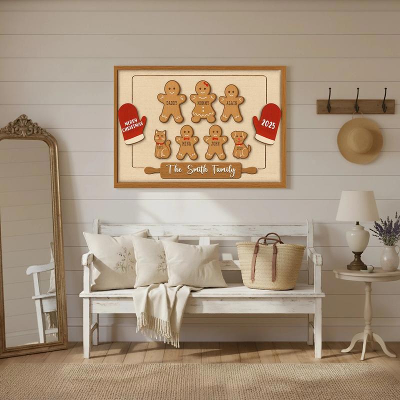 Grandma’s Perfect Batch Canvas - Custom Xmas Gingerbread Family