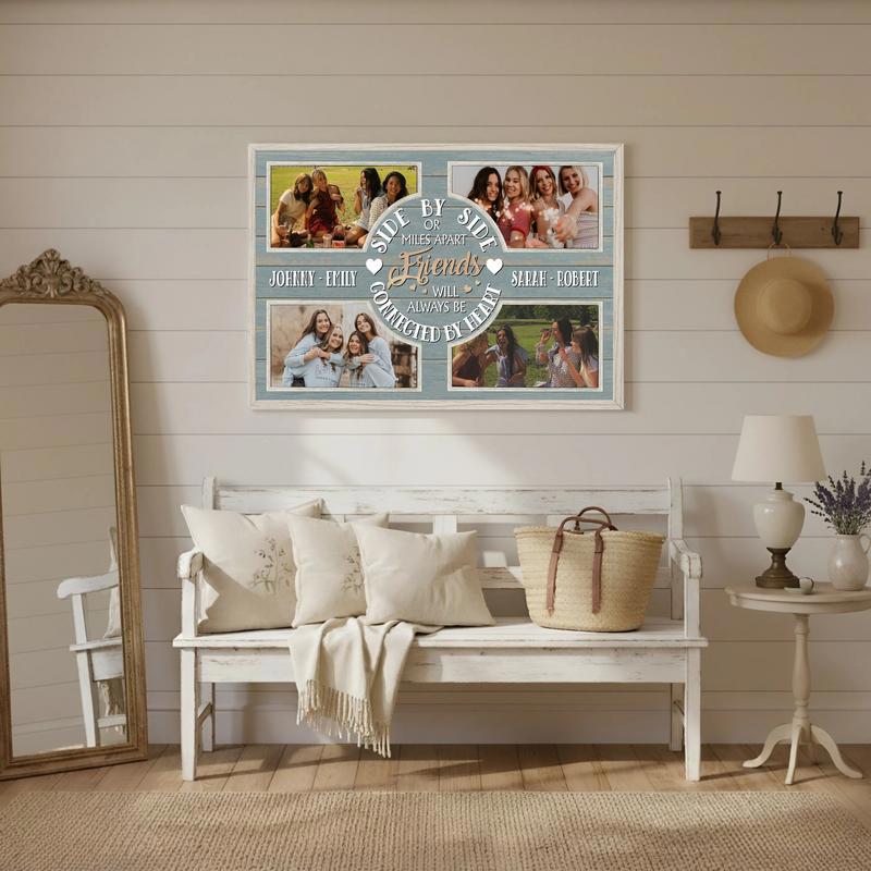 Heartfelt Gift For Bestie - Custom Best Friend Photo Canvas