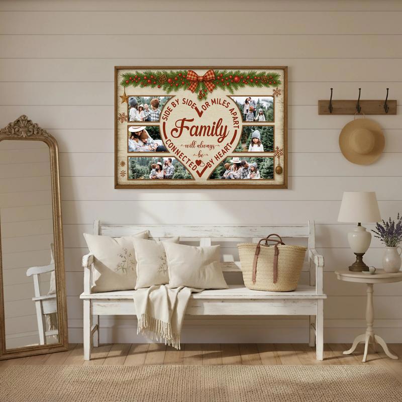 Long Distance Holiday Keepsake - Custom Family Christmas Canvas