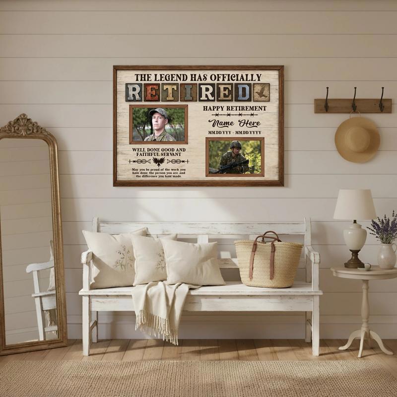 Meaningful Gift For Veterans - Custom Military Retirement Canvas